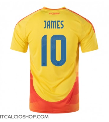 Colombia James Rodriguez #10 Prima Maglia Copa America 2024 Manica Corta